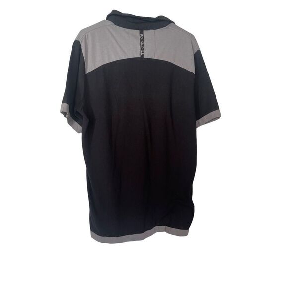 Rockwell Mens Black & Grey Short Sleeve Colorblock Golf Polo Shirt Size Large - Picture 2 of 15